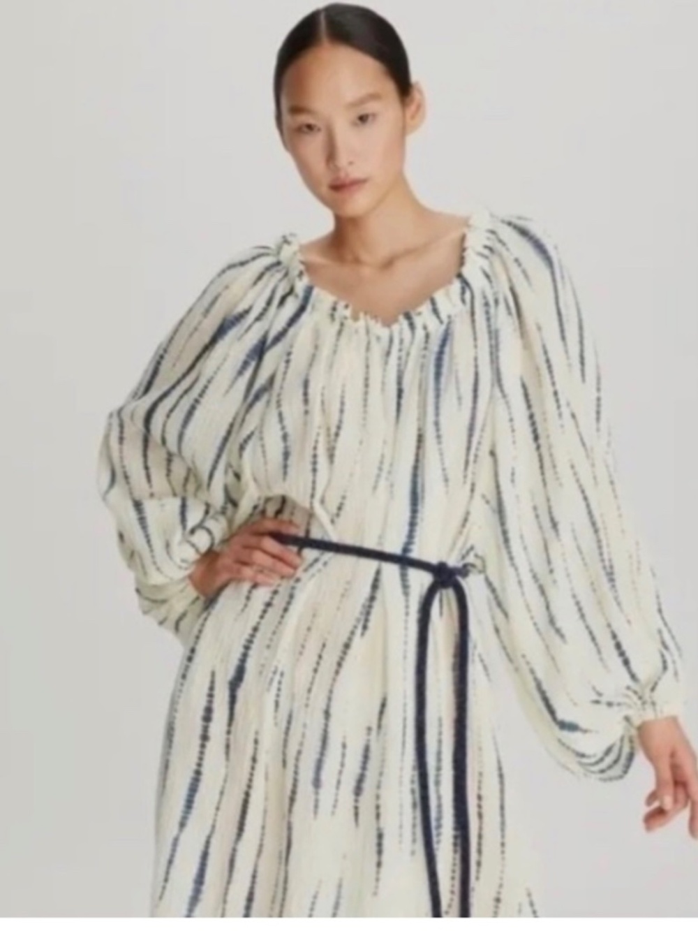 RARE TORY BURCH $898 Tie Dye Ruffle Midi Dress XS - Fits S/M NWOT - Picture 2 of 9